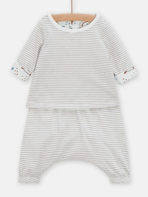 Reversible 2 Piece Newborn Cotton Outfit