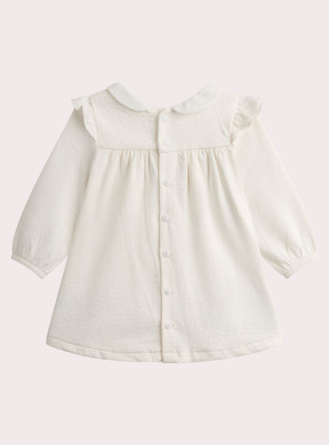 Newborn Lined Cotton Jacquard Dress