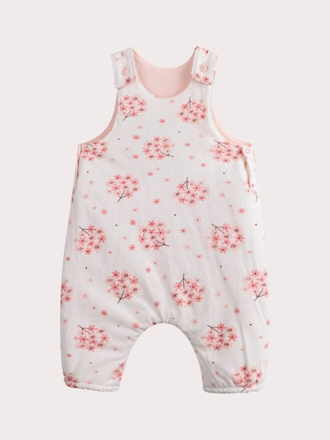 Pink Newborn Reversible Cotton Dungarees