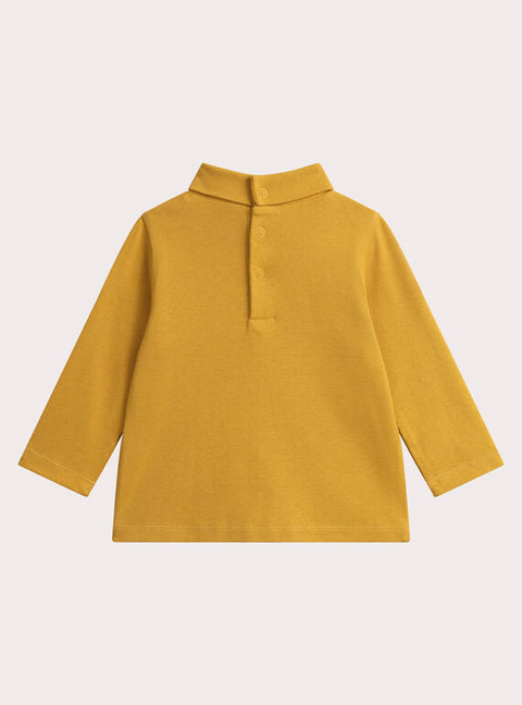 Yellow Penguin Animation Cotton Polo Neck