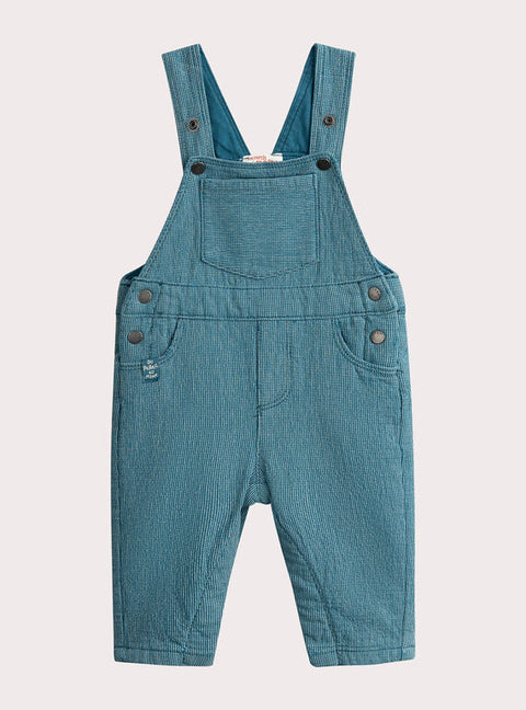 Lined Blue Cotton Dungarees