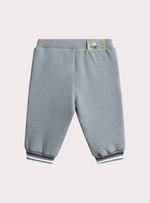 Blue Cotton Fleece Joggers