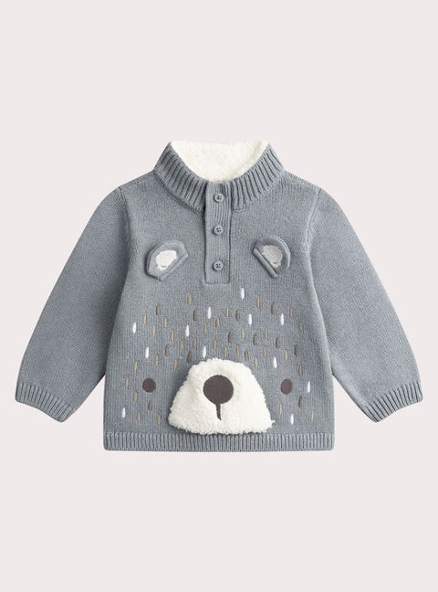 Blue Polar Bear Animation Cotton Rich Jumper