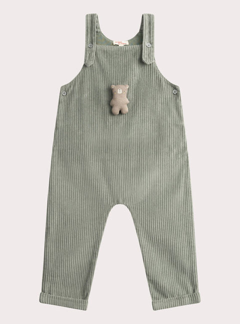 Lined Green Corduroy Dungarees