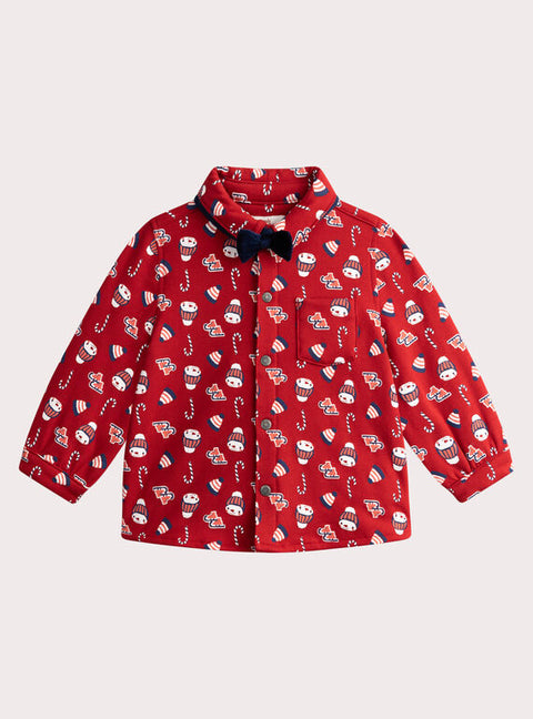 Red Christmas Cotton Shirt