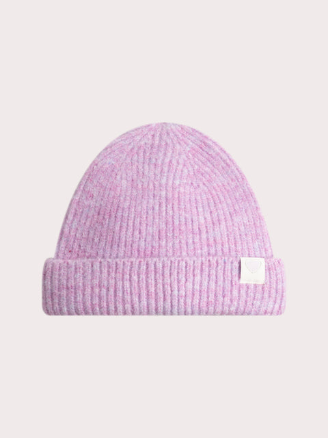 Pink Ribbed Beanie Hat