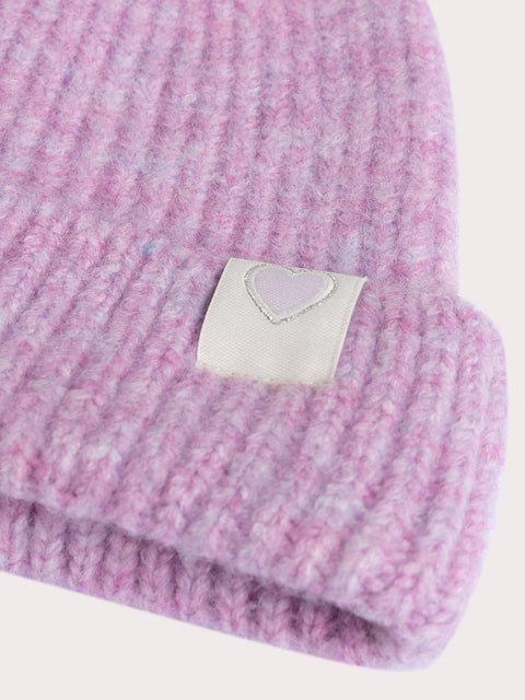 Pink Ribbed Beanie Hat