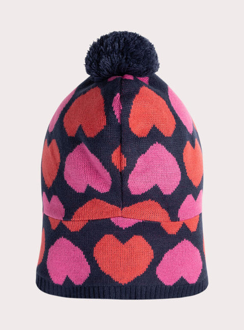 Navy Heart Print Cagoule