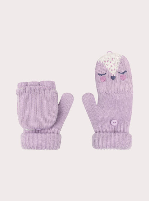 Purple Squirrel Animation Mittens