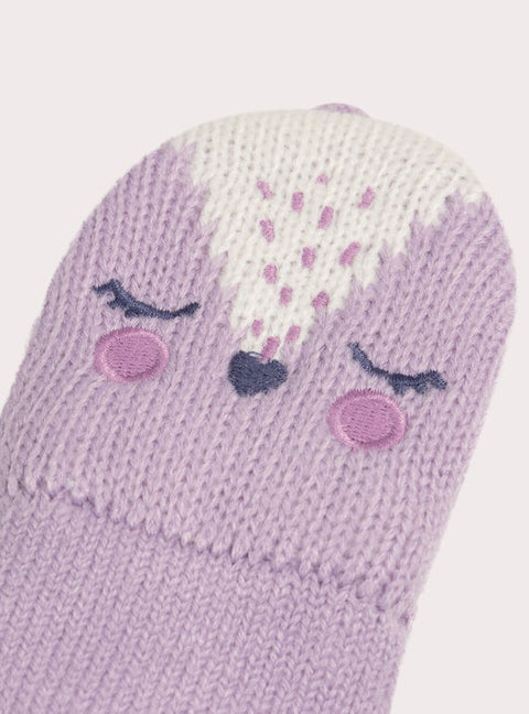 Purple Squirrel Animation Mittens