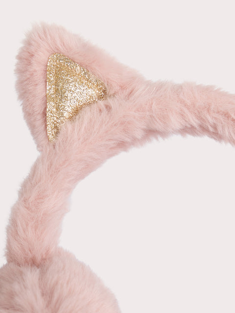 Pink Soft Boa Ear Muffs