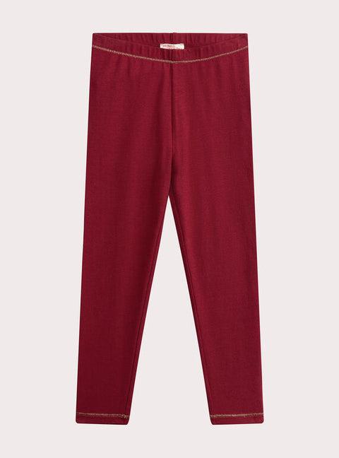 Red Jersey Cotton Leggings