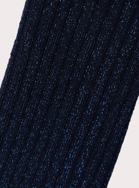 Navy Cotton Rich Sparkle Tights