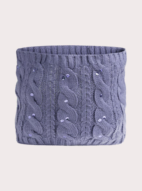 Sequined Purple Snood