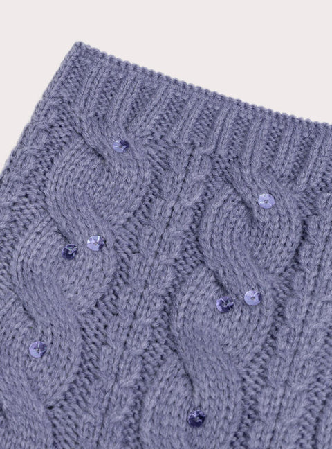 Sequined Purple Snood