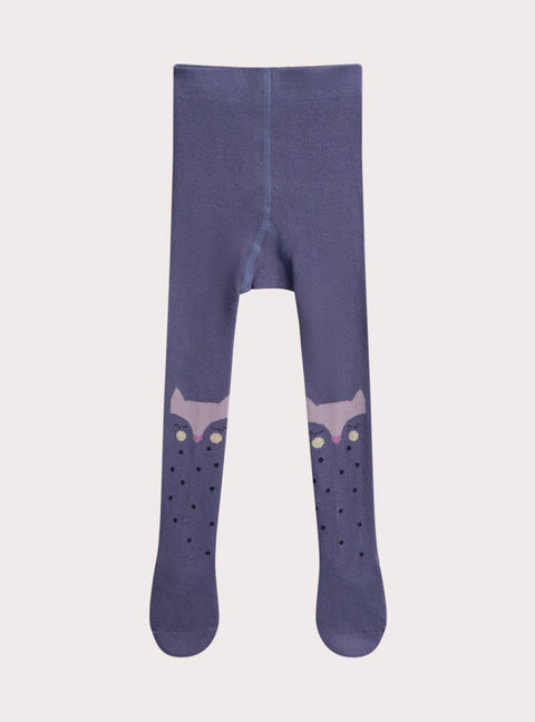 Purple Fox Animation Cotton Rich Tights