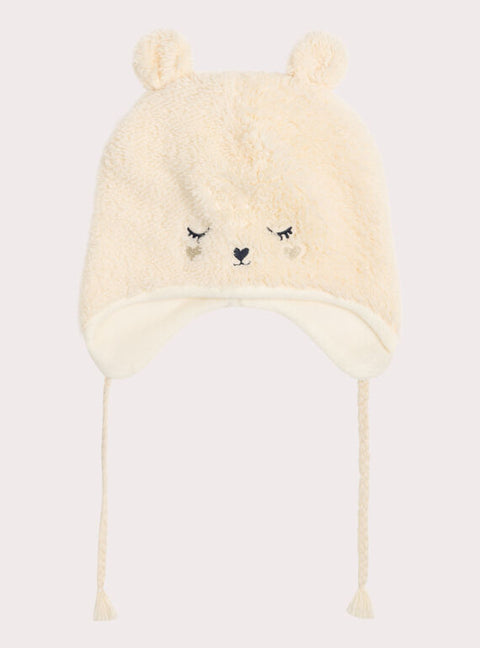 Cream Polar Lined Hat