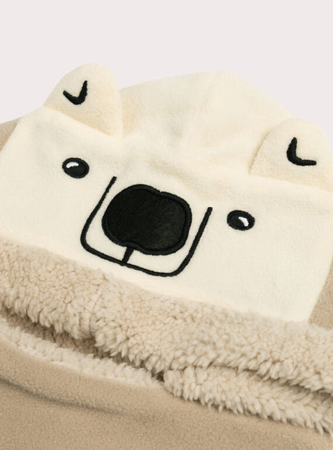 Beige Polar Bear Animation Cagoule