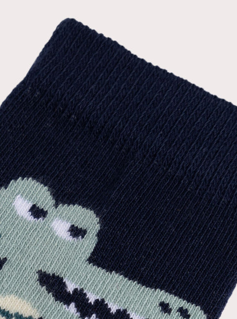 Blue Cotton Rich Crocodile socks