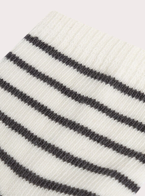 Cream Stripe Cotton Rich Socks