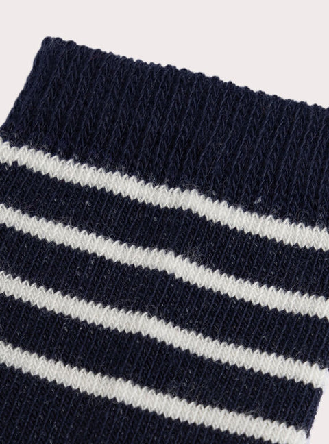 Navy Stripe Cotton Rich Socks