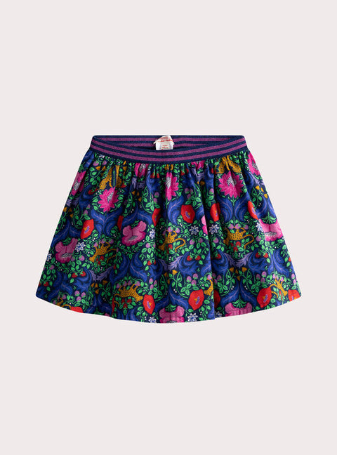 Reversible Floral Print Cotton Skirt