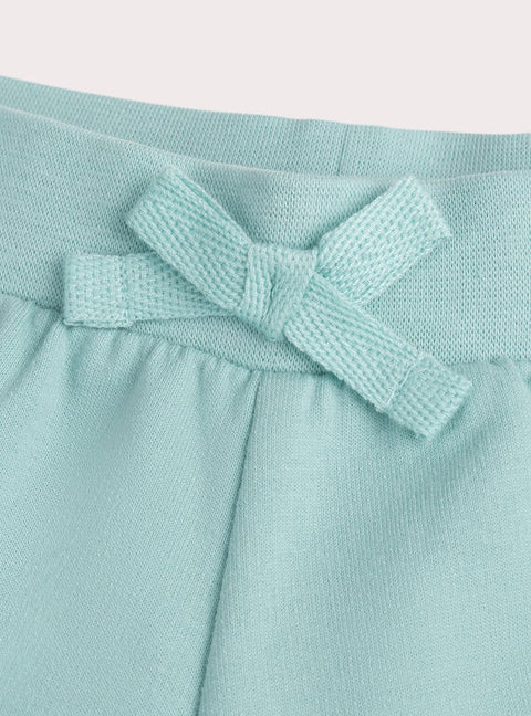 Turquoise Jersey Cotton Shorts