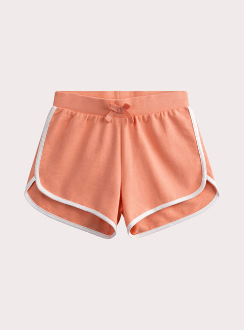 Orange Jersey Cotton Shorts