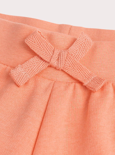 Orange Jersey Cotton Shorts