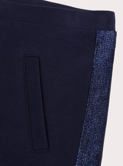 Navy Stretch Cotton Trousers