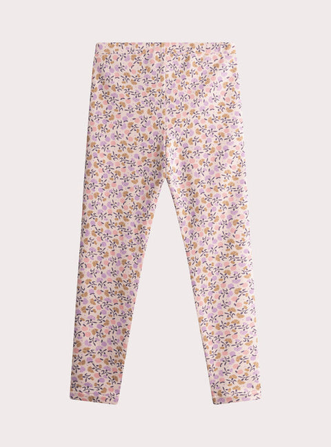 Pink Floral Print Stretch Trousers