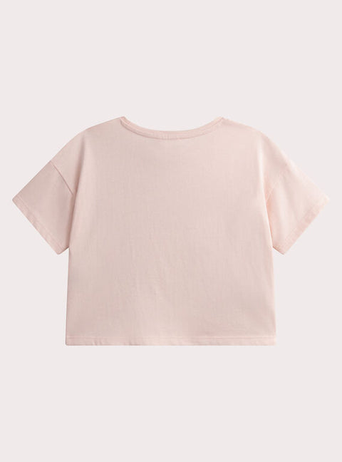 Pink Short Sleeve Cotton T-shirt