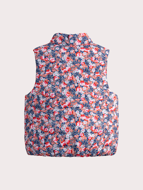 Reversible Navy Floral Print Gilet