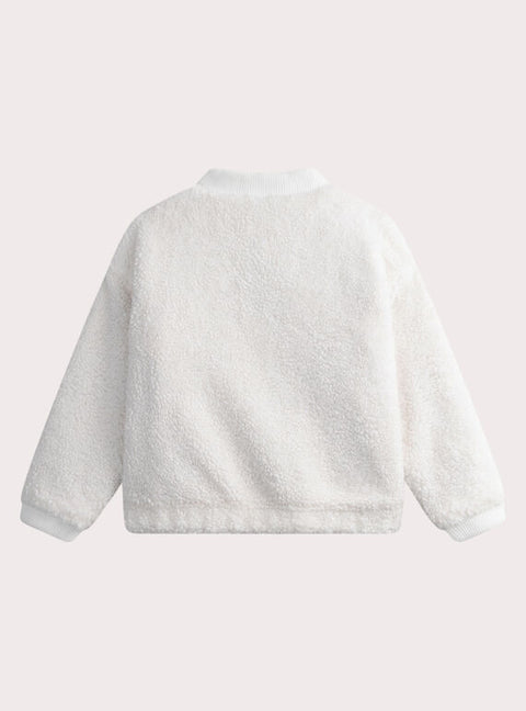 Reversible Cream Sherpa Cardigan