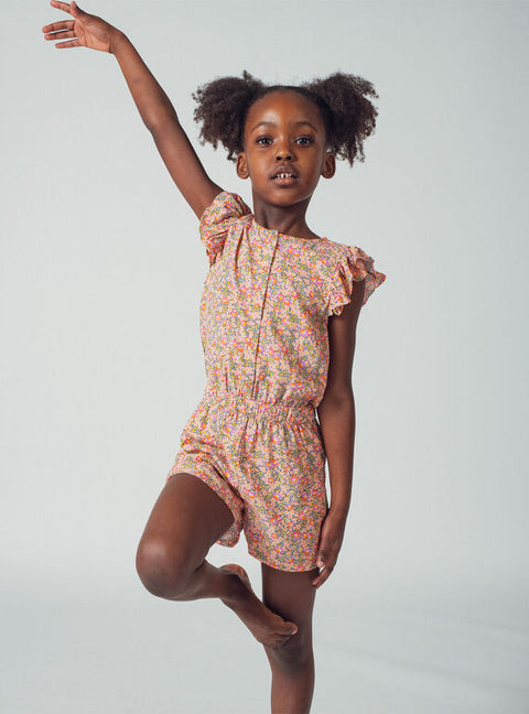 Floral Print Cotton Playsuit