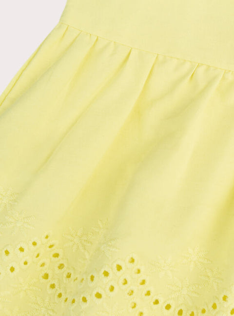 Yellow Sleeveless Cotton Blouse