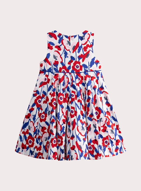 Lined Floral Print Cotton Sundress