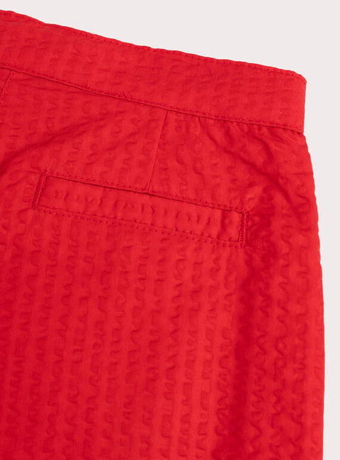 Red Seersucker Shorts