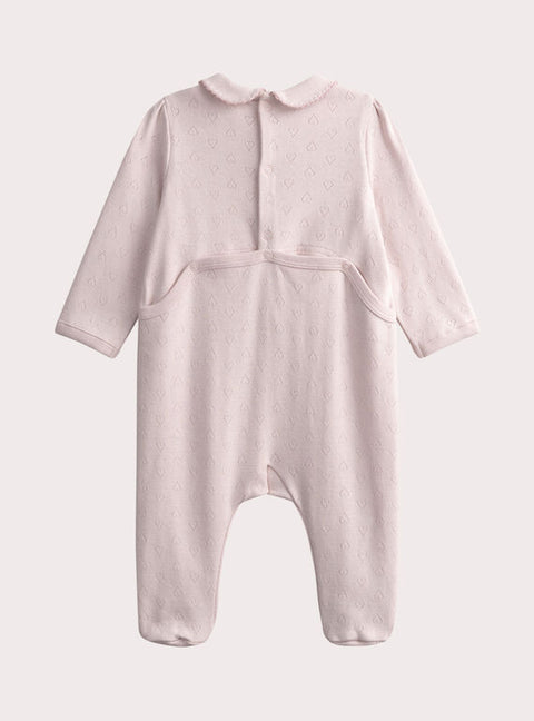 Pink Cotton Sleepsuit