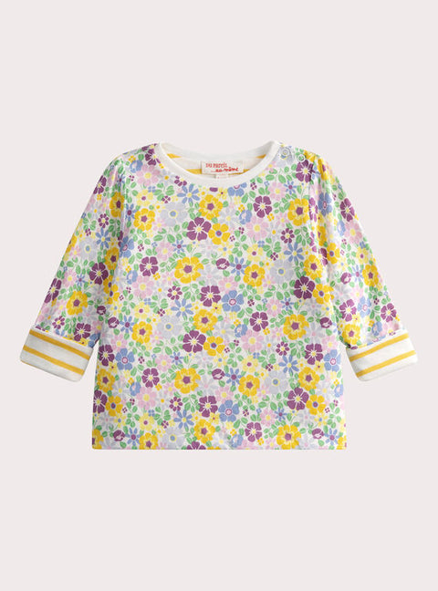 Reversible Floral Print Cotton T-shirt