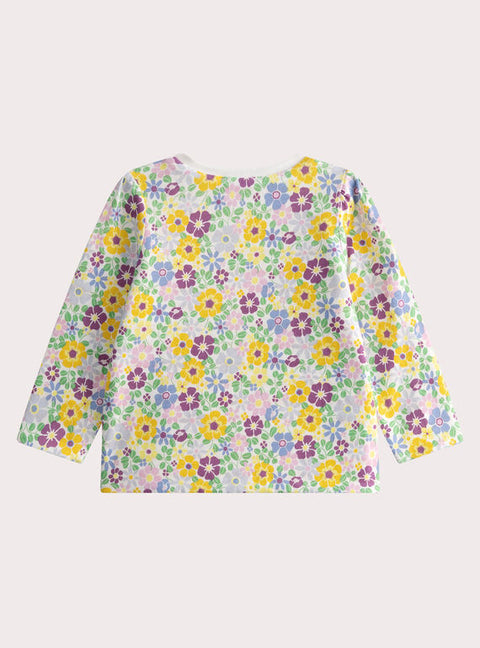 Reversible Floral Print Cotton T-shirt