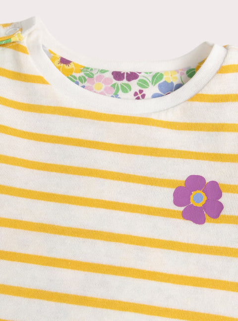 Reversible Floral Print Cotton T-shirt