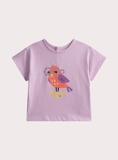 Pink Short Sleeve Cotton T-shirt