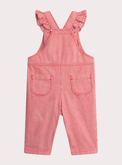 Red Stripe Denim Dungarees