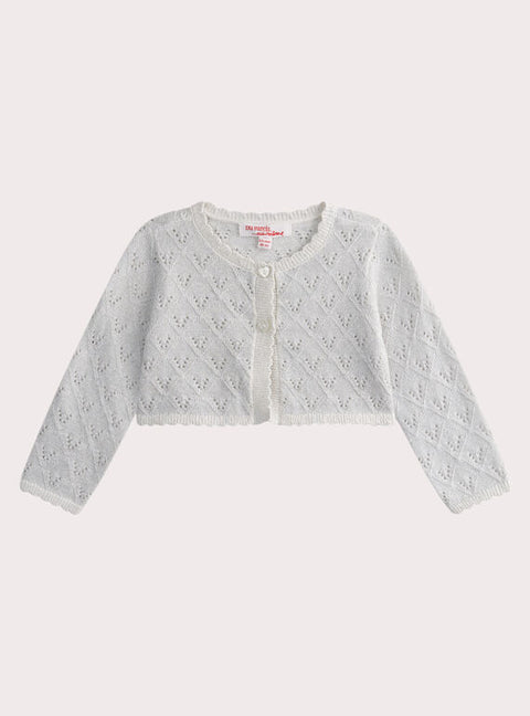 Silver Lurex Thread Cotton Cardigan