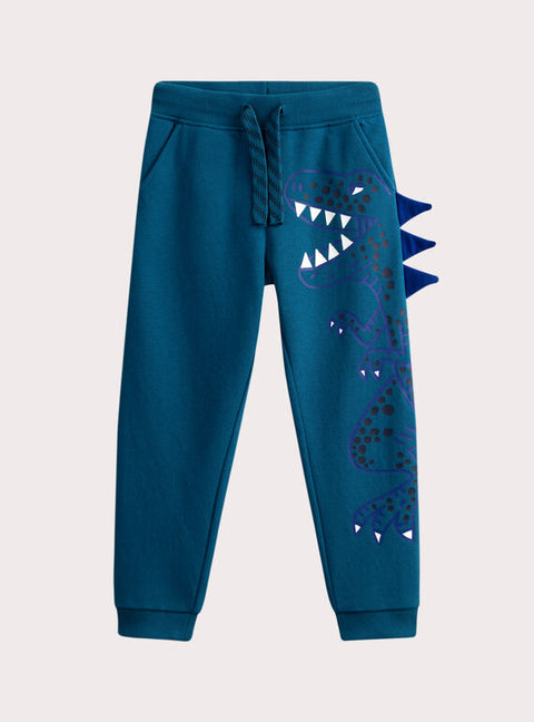 Blue Dragon Animation Cotton Fleece Joggers