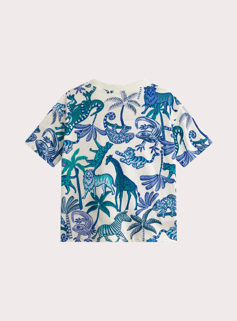 Jungle Print Cotton T-shirt