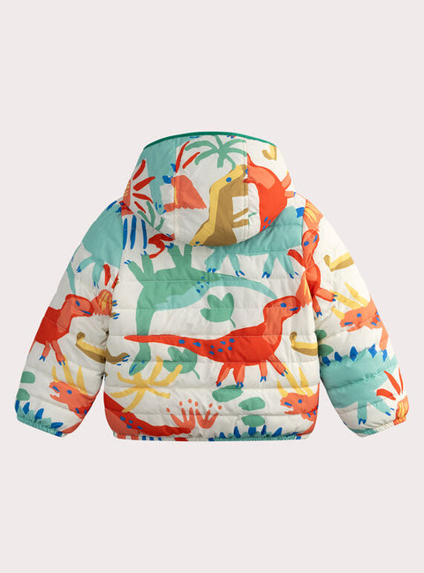 Reversible Navy Dinosaur Print Coat