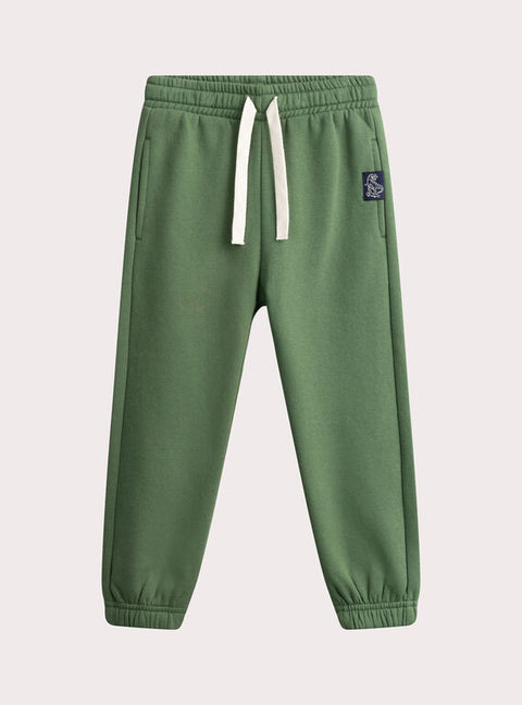 Green Cotton Fleece Joggers