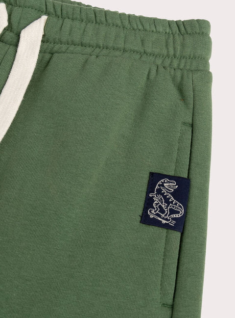 Green Cotton Fleece Joggers